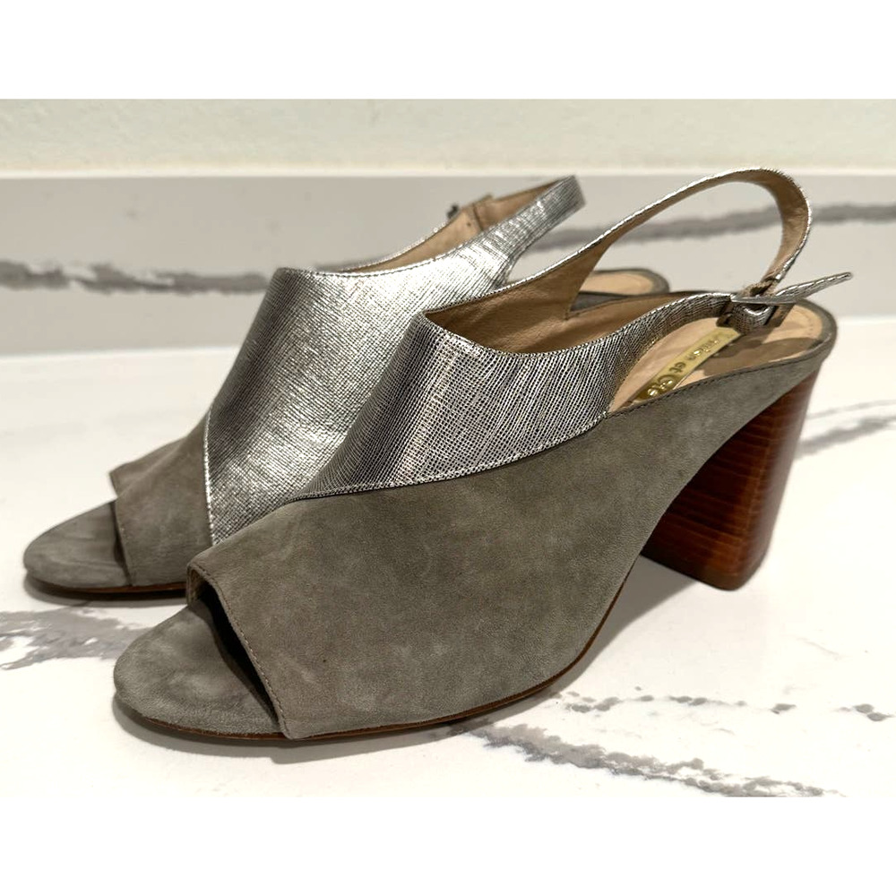 Louise Et Cie Lo-Keall Grey Suede Heels Shoes Size 8.5